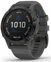 Garmin Fenix 6 Pro Solar черный с серым ремешком